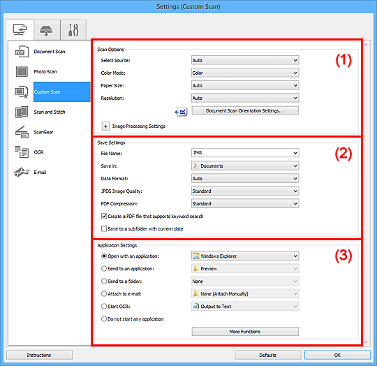 Imagen: cuadro de diálogo Configuración