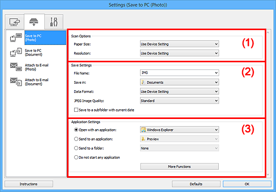 Imagen: cuadro de diálogo Configuración