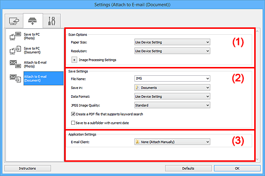 Imagen: cuadro de diálogo Configuración