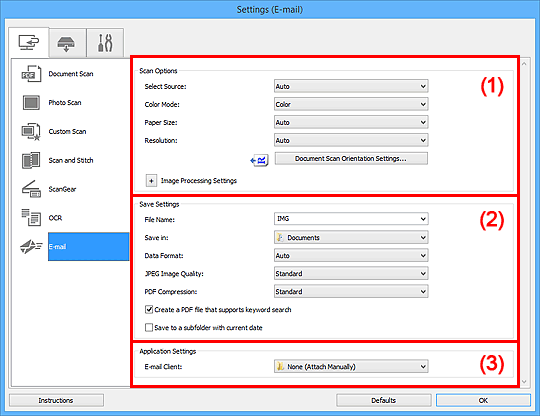 Imagen: cuadro de diálogo Configuración