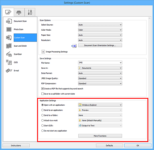 Imagen: cuadro de diálogo Configuración