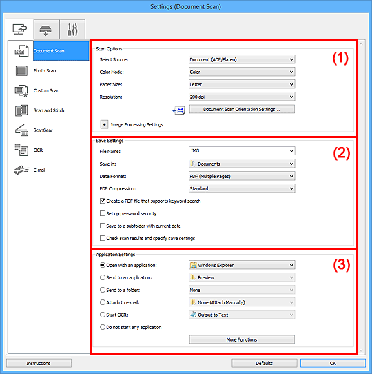 εικόνα: Παράθυρο διαλόγου Ρυθμίσεις