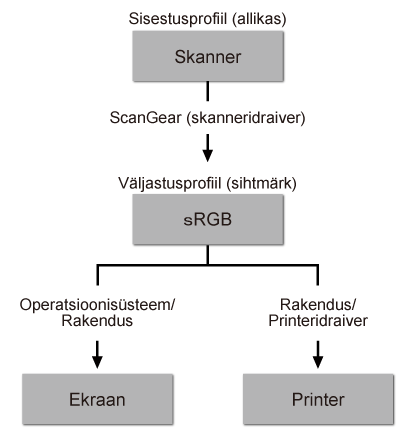 joonis: vahekaart Värvide sobitamine