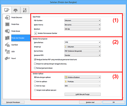 gambar: Kotak dialog Setelan