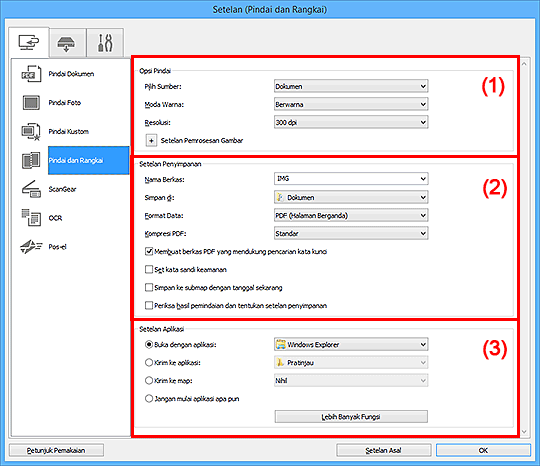 gambar: Kotak dialog Setelan