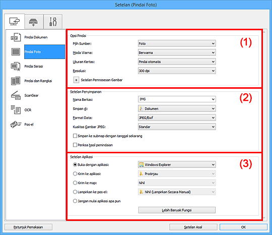 gambar: Kotak dialog Setelan