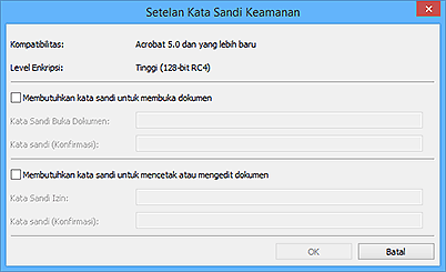 gambar: Kotak Dialog Setelan Kata Sandi Keamanan