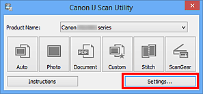 Obrázok: aplikácia IJ Scan Utility