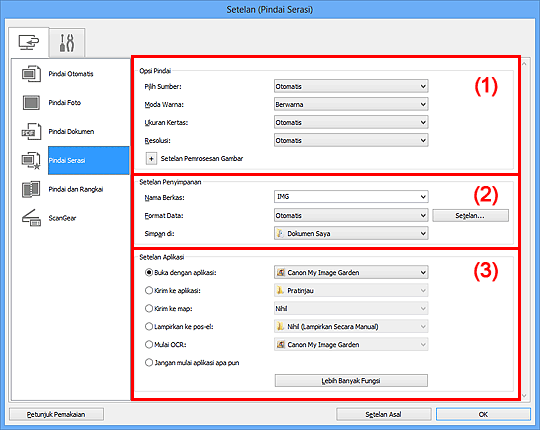 gambar: Kotak dialog Setelan