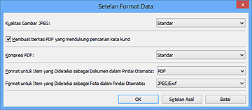 gambar: Kotak dialog Setelan Format Data