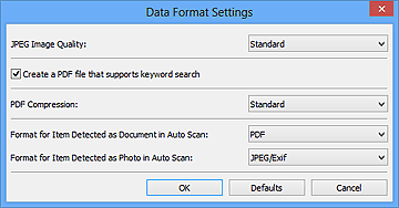 Imagen: cuadro de diálogo Configuración de formato de datos