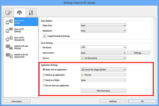 Imagen: cuadro de diálogo Configuración