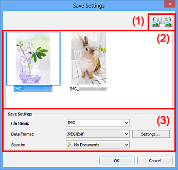 figure: Save Settings dialog box