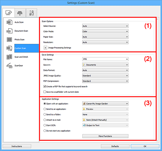 Imagen: cuadro de diálogo Configuración