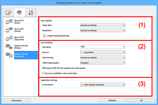 Imagen: cuadro de diálogo Configuración