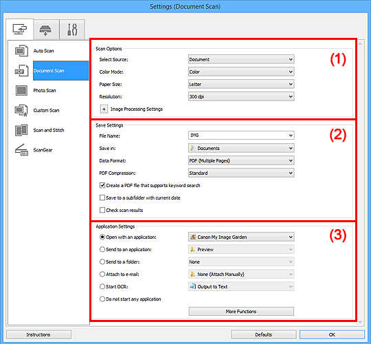 Imagen: cuadro de diálogo Configuración