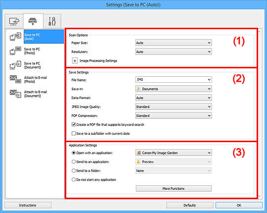 pav.: Parametrų dialogo langas
