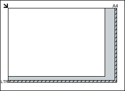 figure: Place and align the item at the arrow of the platen