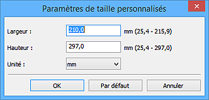 figure : boîte de dialogue Format personnalisé