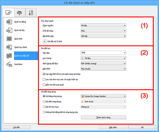 hình: Hộp thoại Cài đặt