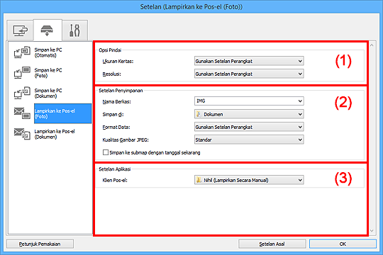 gambar: Kotak dialog Setelan