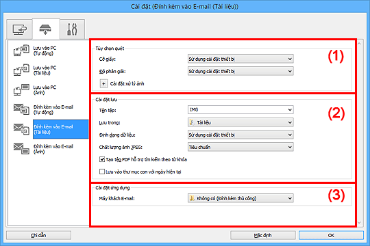 hình: Hộp thoại Cài đặt