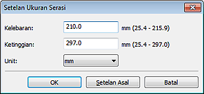 gambar: Kotak dialog Setelan Ukuran Serasi