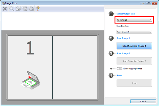 pav.: Vaizdų sujungimas langas