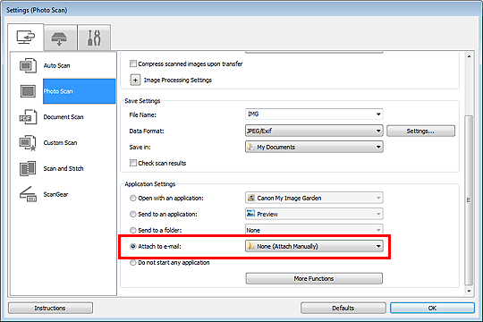 pav.: Parametrų dialogo langas