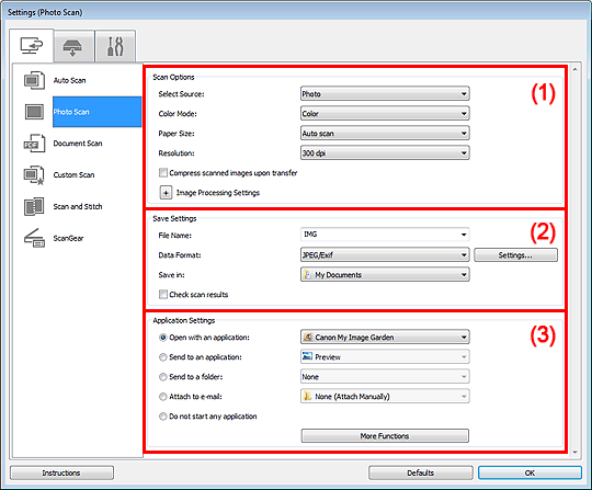 pav.: Parametrų dialogo langas