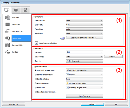 pav.: Parametrų dialogo langas