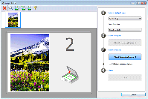 pav.: Vaizdų sujungimas langas