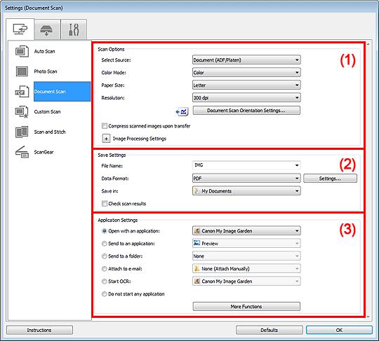 slika: pogovorno okno Nastavitve