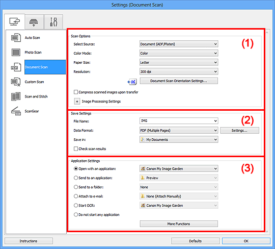 Imagen: cuadro de diálogo Configuración