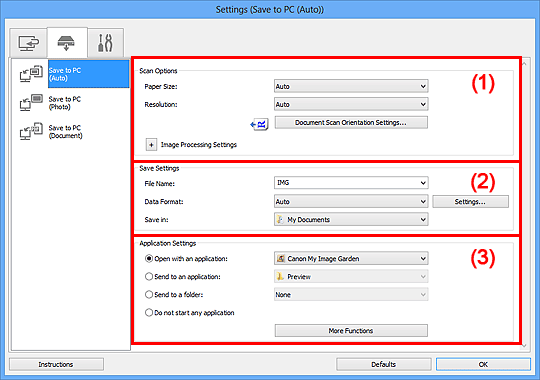 Imagen: cuadro de diálogo Configuración