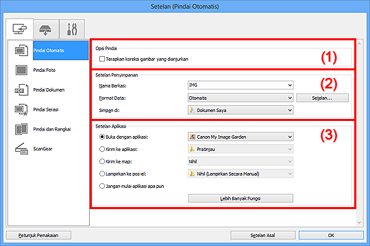 gambar: Kotak dialog Setelan