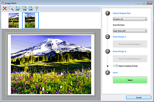 slika: okno Sestavljanje slike