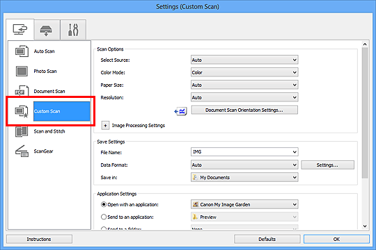 Imagen: cuadro de diálogo Configuración