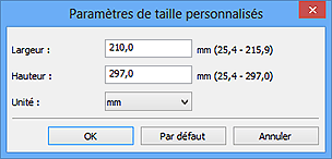 figure : boîte de dialogue Format personnalisé