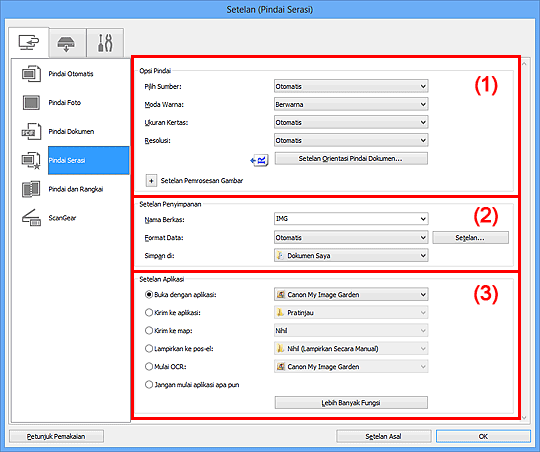 gambar: Kotak dialog Setelan