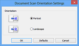 afbeelding: Dialoogvenster Instellingen voor scanstand document