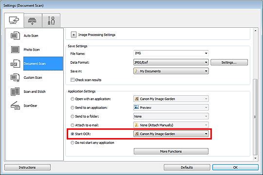 Imagen: cuadro de diálogo Configuración