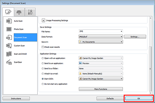 Imagen: cuadro de diálogo Configuración