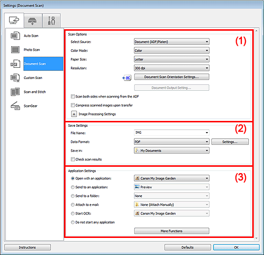 Imagen: cuadro de diálogo Configuración