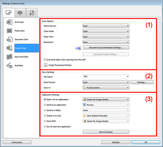 Imagen: cuadro de diálogo Configuración