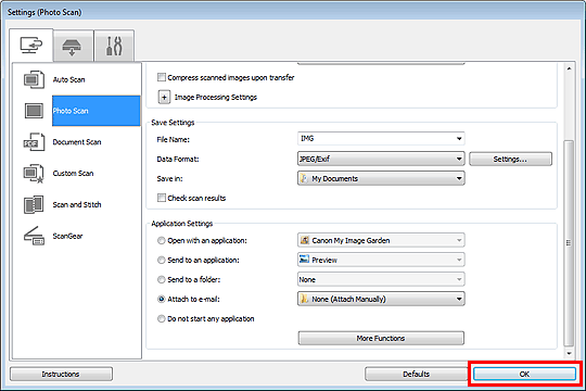pav.: Parametrų dialogo langas