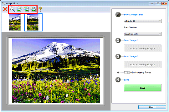 slika: okno Sestavljanje slike