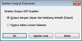 gambar: kotak dialog Setelan Output Dokumen