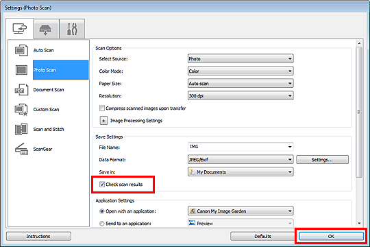 pav.: Parametrų dialogo langas
