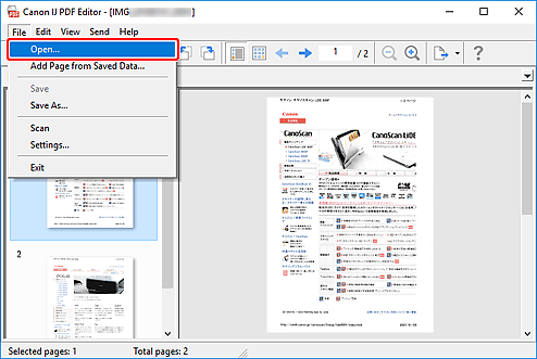 الشكل: IJ PDF Editor